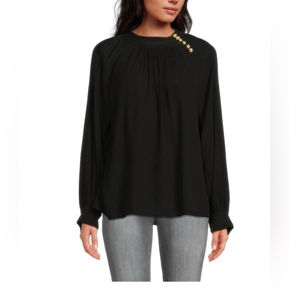 BA&SH Neil Embellished Button Blouse XS - Picture 2 of 12